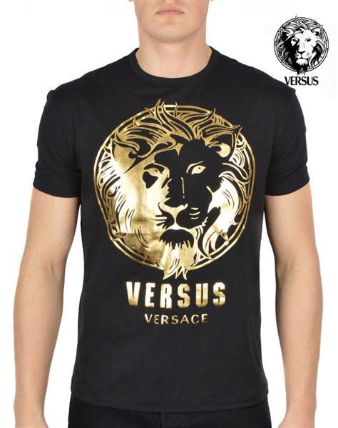 versus versace black lion t-shirt|Versace Versus Lion head.